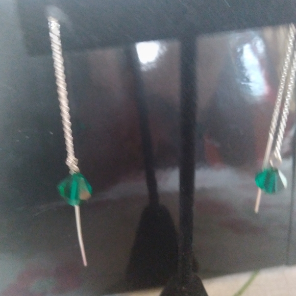 Handmade Jewelry - S/S 8mm Swarovski crystal threader earrings